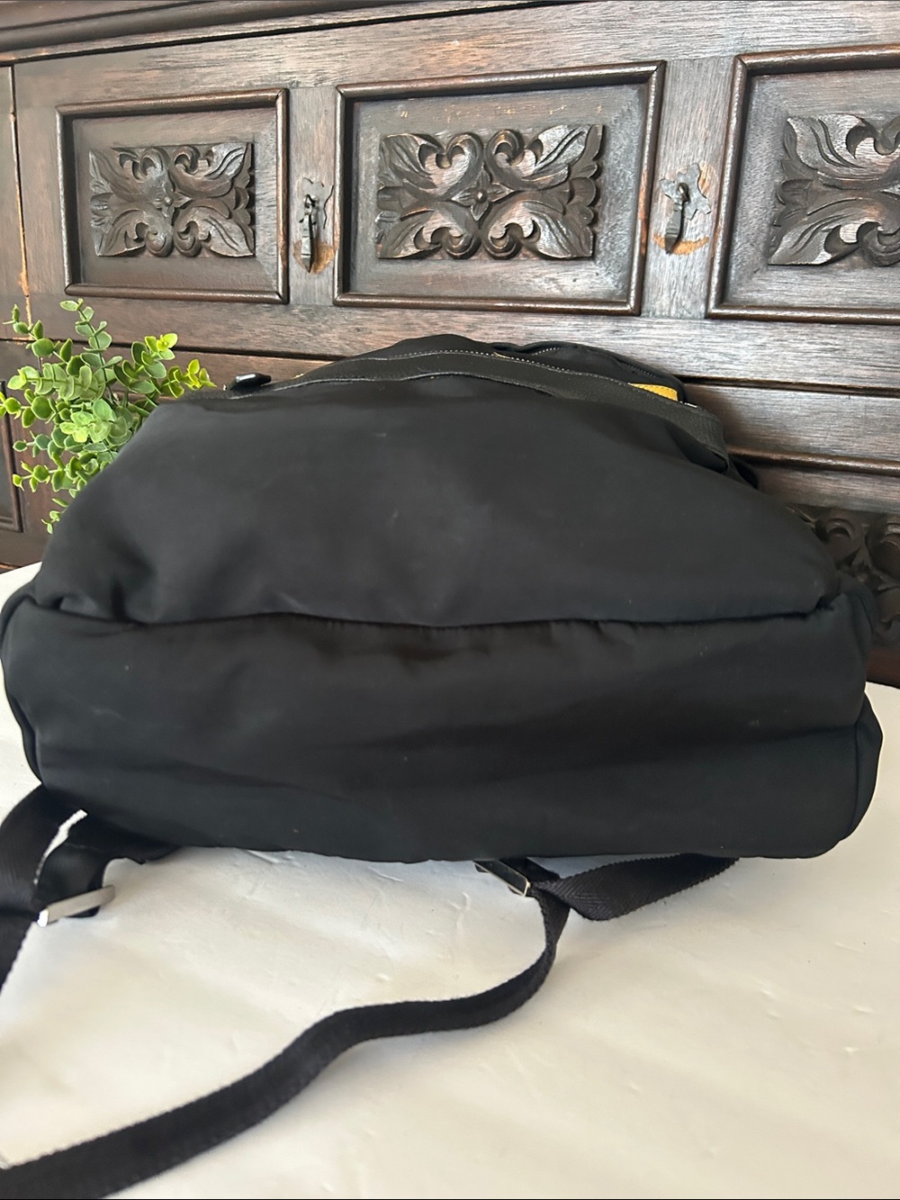 Black Backpack with Yellow Accent Eyes - Men - Picture 10 of 17
